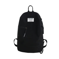Solid Nylon School Bag for Teen Girls Unisex Travel Rucksack Male Bagpacks