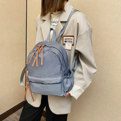 Student Canvas Backpack Lady Large Capacity Rucksack Multi-pocket Shoulder Bags