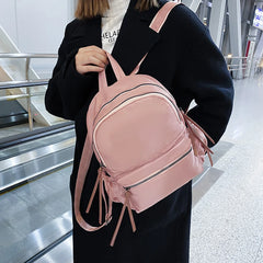 Student Canvas Backpack Lady Large Capacity Rucksack Multi-pocket Shoulder Bags
