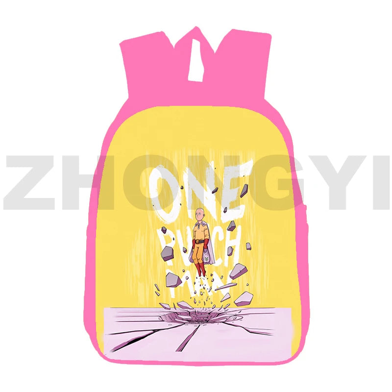 One-Punch Man Backpacks for Women 12/16 Inch, Large Capacity Shoulder Bag