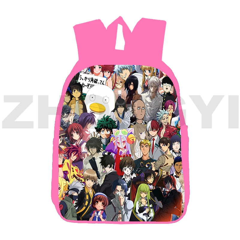 One-Punch Man Backpacks for Women 12/16 Inch, Large Capacity Shoulder Bag