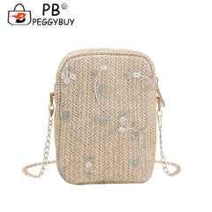 Summer Beach Straw Clutch Bag Women Shoulder Travel Bag