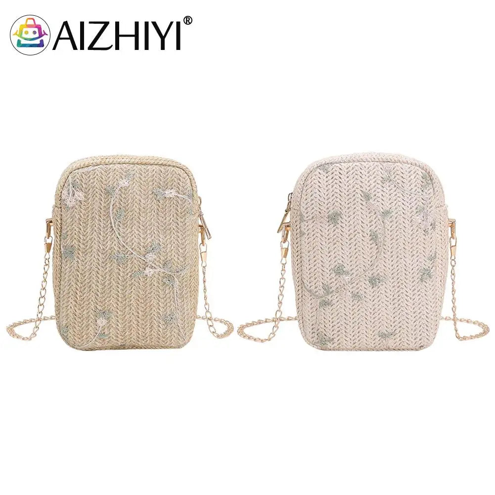 Summer Beach Straw Clutch Bag Woven Bag Women Travel Shoulder Bag
