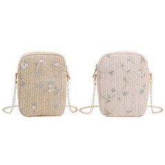 Summer Beach Straw Clutch Bag Women Travel Shoulder Bag