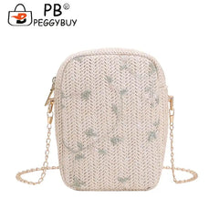 Summer Beach Straw Clutch Bag Women Shoulder Travel Bag