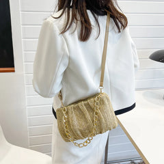 Summer Beach Straw Clutch Woven Bag Women Shoulder Travel Bag