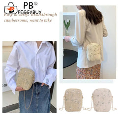 Summer Beach Straw Clutch Bag Women Shoulder Travel Bag