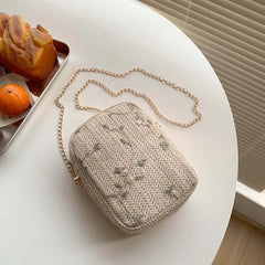 Summer Beach Straw Clutch Bag Women Travel Shoulder Bag