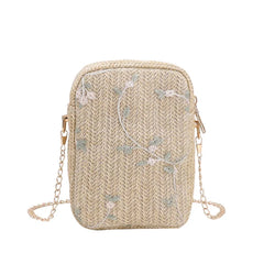 Summer Beach Straw Clutch Bag Women Travel Shoulder Bag