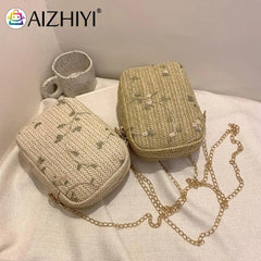 Summer Beach Straw Clutch Bag Woven Bag Women Travel Shoulder Bag