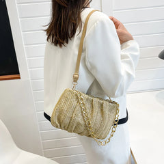 Summer Beach Straw Clutch Woven Bag Women Shoulder Travel Bag