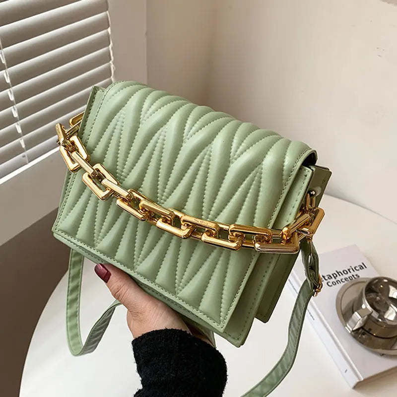 Summer Handbags Bag For Women High Soft Leather Style Shoulder Bag Pleated