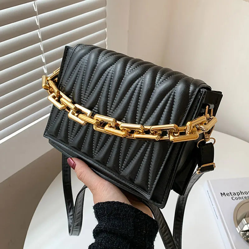 Summer Handbags Bag For Women High Soft Leather Style Shoulder Bag Pleated