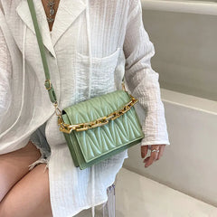 Summer Handbags Bag For Women High Soft Leather Style Shoulder Bag Pleated