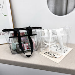 Summer Clear PVC Handbag Tote Large Capacity Women Shoulder Bag