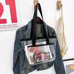 Summer Clear PVC Handbag Tote Large Capacity Women Shoulder Bag