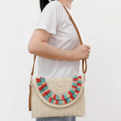 Summer Rattan Bag Messenger Bag Women's Straw Bag Handbags