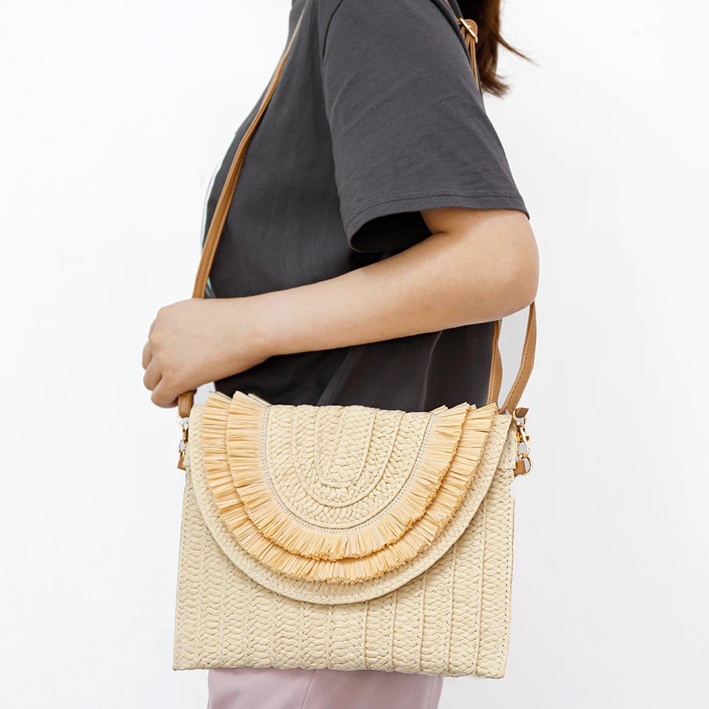 Summer Rattan Bag Messenger Bag Women's Straw Bag Handbags