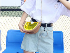 Summer Shoulder Bags Lemon Metal Chain Ladies Girls