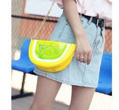 Summer Shoulder Bags Lemon Metal Chain Ladies Girls