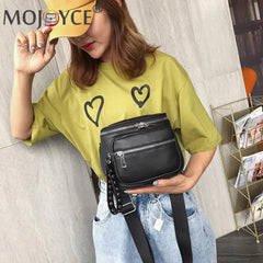 Summer Woven Crossbody Messenger Top-Handle Bag