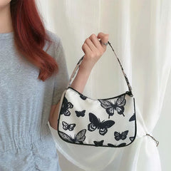 Vintage Waterproof Nylon Top-Handle Women Handbag