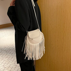 Leather Saddle Crossbody Shoulder Bag Small Messenger Bag Women Packs