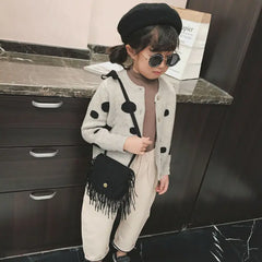 Tassel Mini Messenger Bag Girls Coin Purse Shoulder Bags