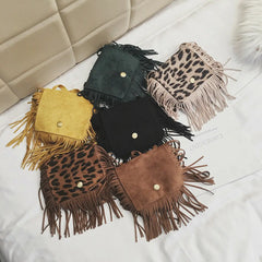 Tassel Mini Messenger Bag Girls Coin Purse Shoulder Bags
