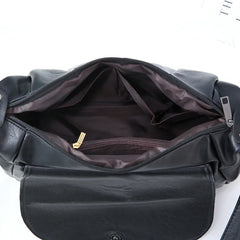 Tassel Shoulder Bag Solid PU Leather Crossbody Large Capacity