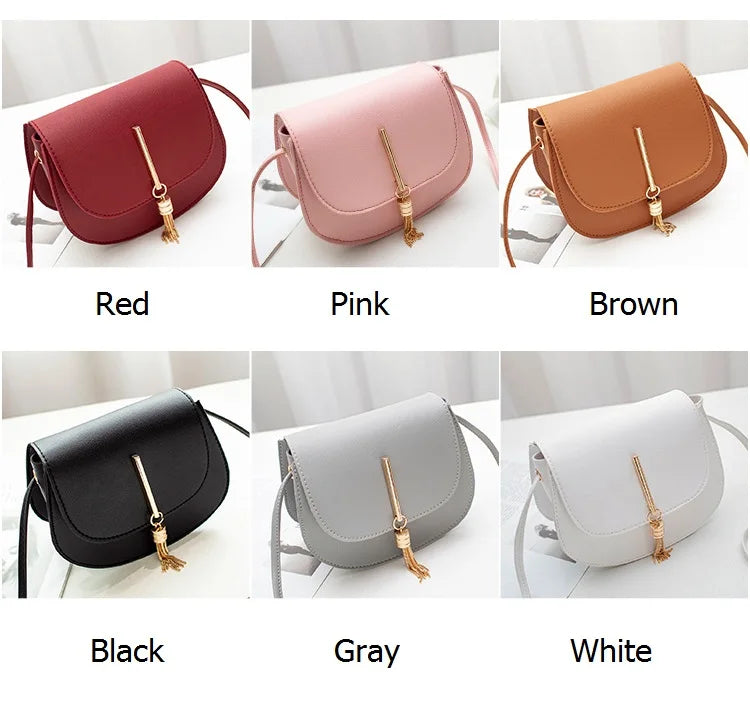 Tassel Women Crossbody Bag Small Flap Messenger Bag for Ladies Sling Bag