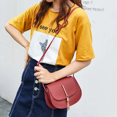Women Crossbody Bag PU Leather Flap Messenger Sling Bag
