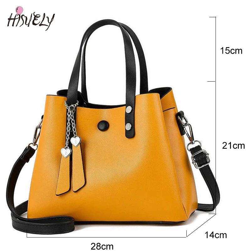 Tassels PU Leather HandBags Women Messenger Totes Crossbody Bag