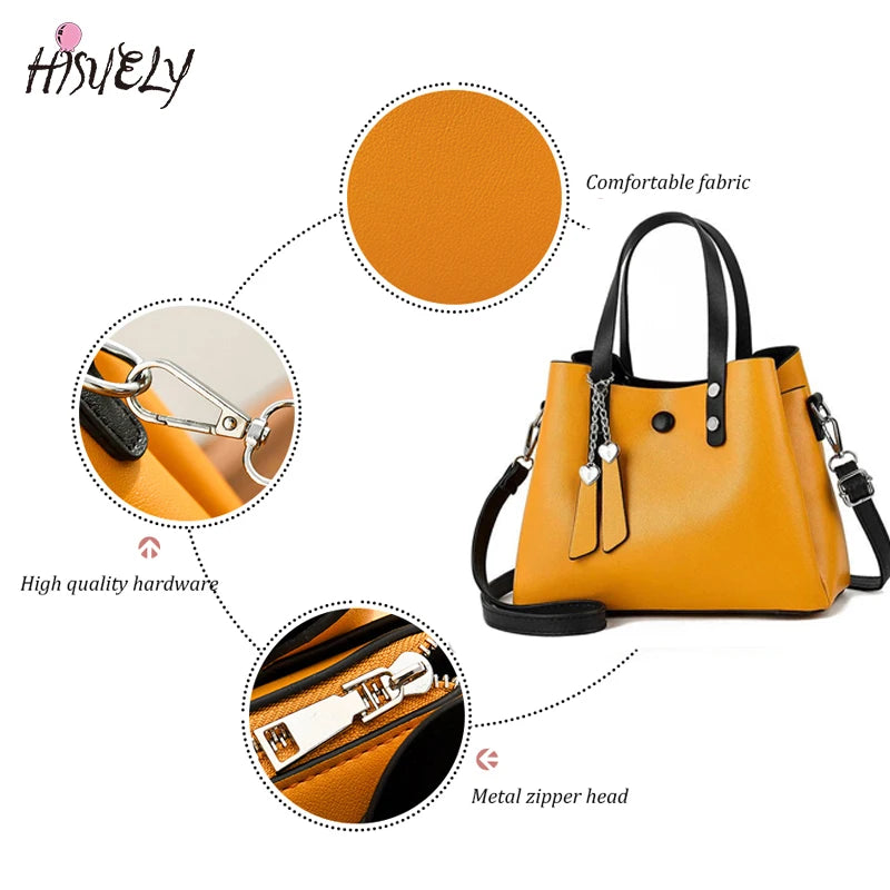 Tassels PU Leather HandBags Women Messenger Totes Crossbody Bag