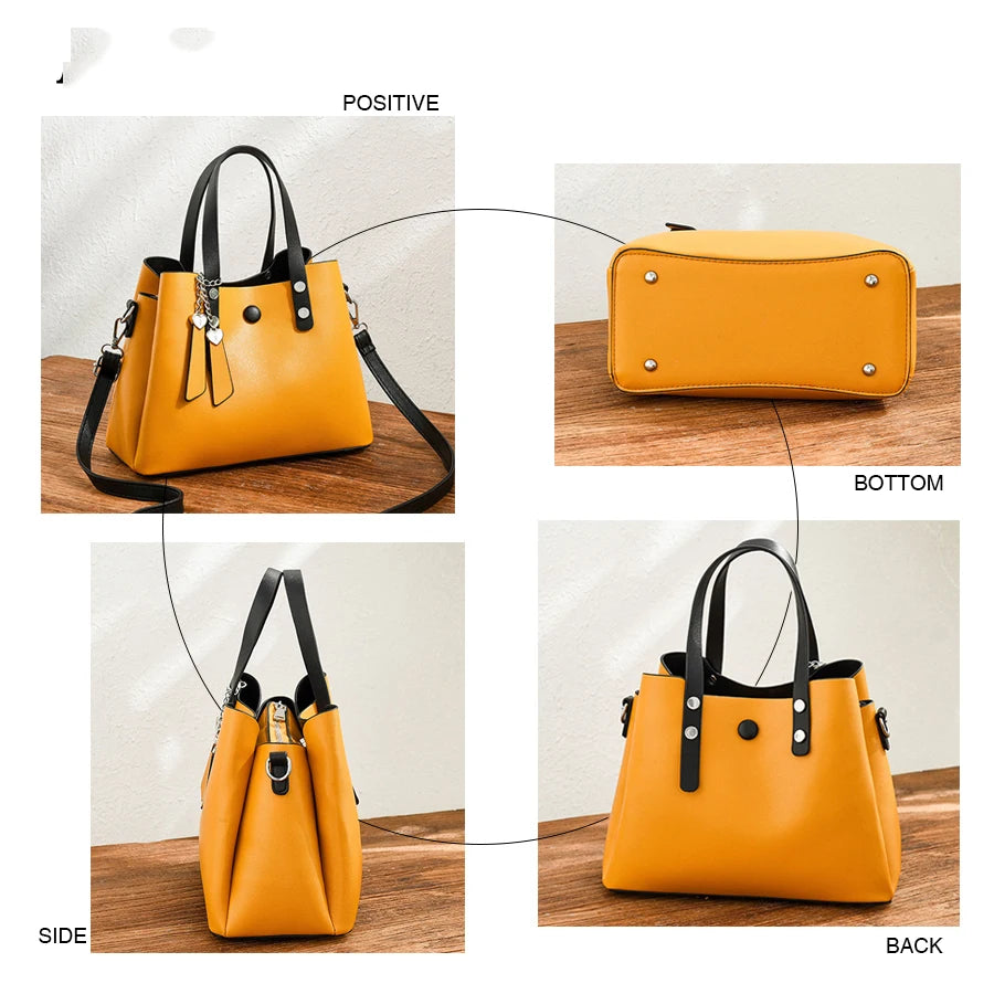 Tassels PU Leather HandBags Women Messenger Totes Crossbody Bag