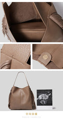 Tassels Shoulder Bag Large Capacity Bucket Handbags PU Leather Totes