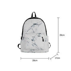 Marble Stone Print Backpack Rucksack School Shoulder Backpack