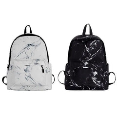 Marble Stone Print Backpack Rucksack School Shoulder Backpack