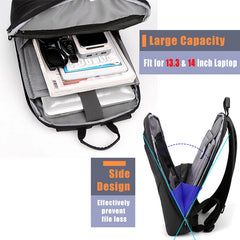 Slim Business Backpack for 13.3 14 Inch Laptop Waterproof Lightweight Travel Bag