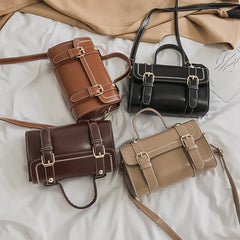 Women Crossbody Bag Vintage Style PU Leather Shoulder Handbag