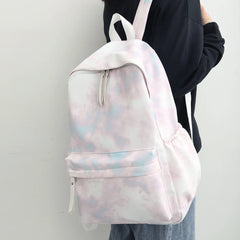 Tie Dye Nylon Women Backpack Anti-theft Female Backpacks
