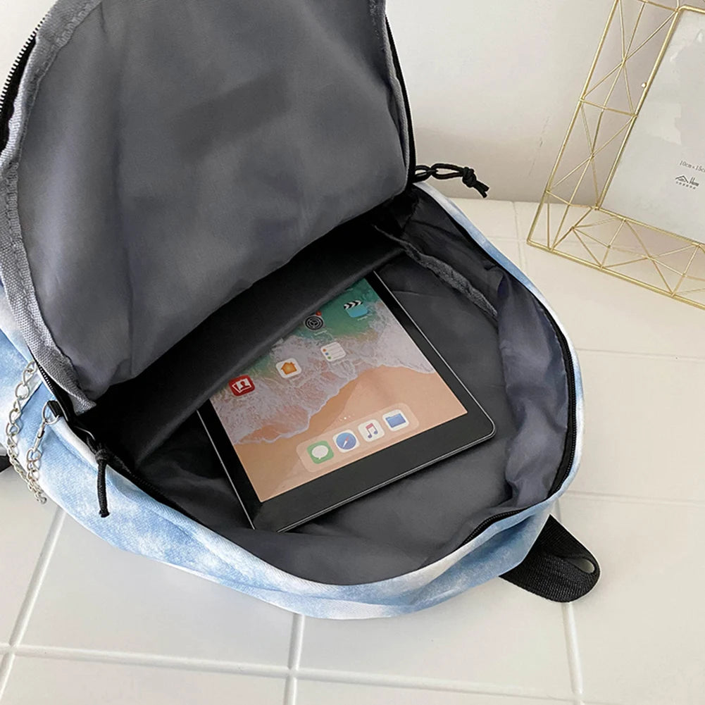 Tie Dye Student Backpack Rucksack College Girls School Bags
