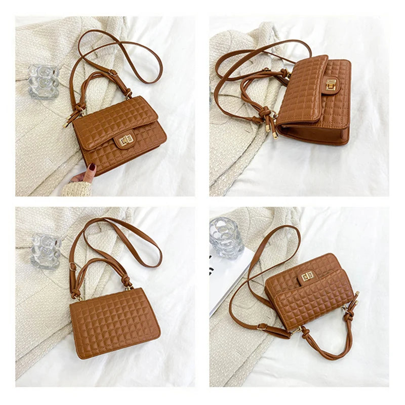 Top-handle Shoulder Bags PU Leather Crossbody Purse Lady Small Handbag