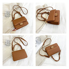 Top-handle Shoulder Bags PU Leather Crossbody Purse Lady Small Handbag