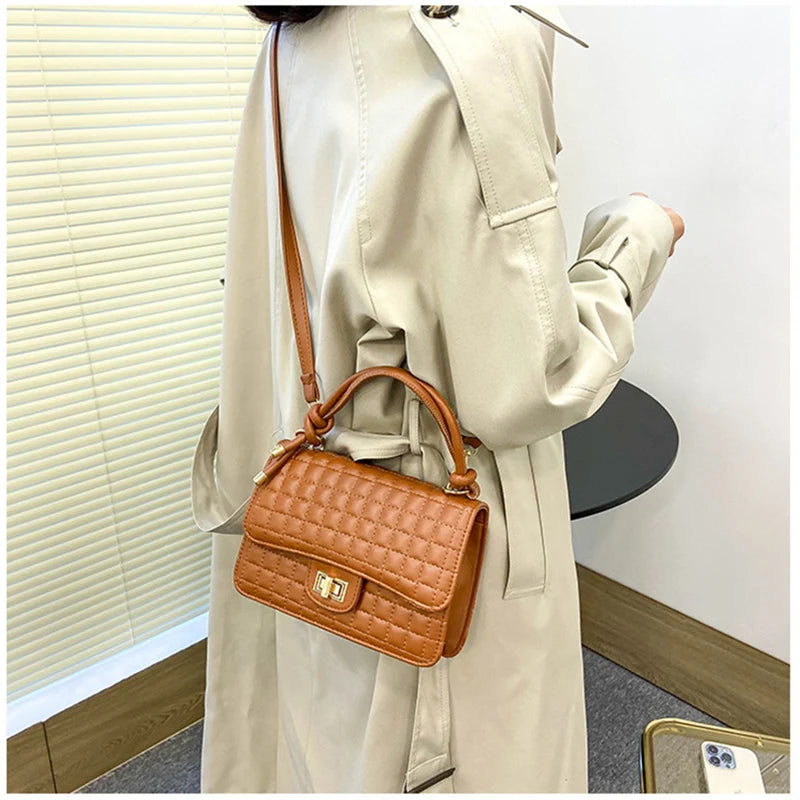 Top-handle Shoulder Bags PU Leather Crossbody Purse Lady Small Handbag