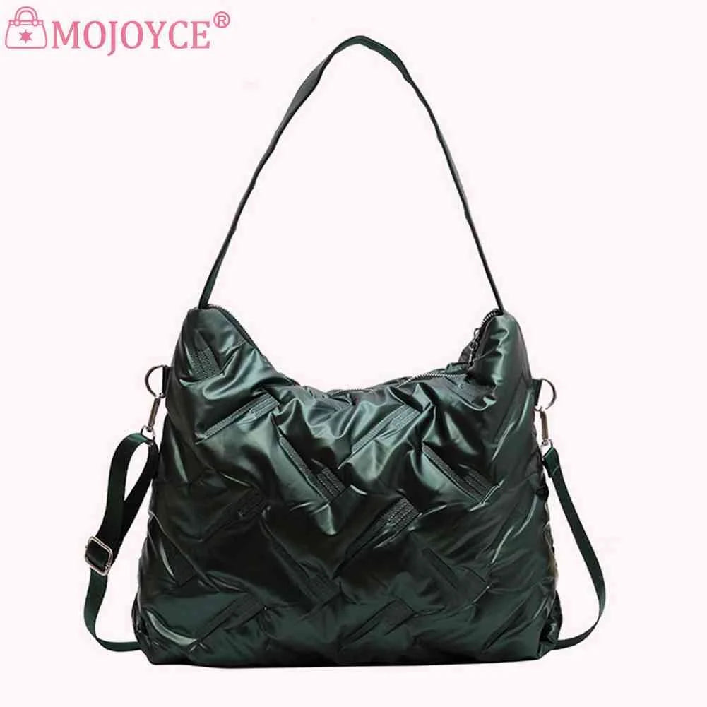 Cotton Padded Quilted Tote Bag Autumn Winter Crossbody Handbag