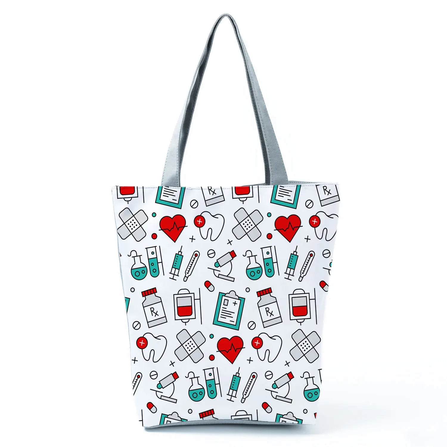 Cartoon Dentist Nurse Shoulder Bag Eco Reusable Shopping Bag Women Handbag