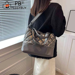 Large Capacity Tote Messenger Bag for Women, Autumn Winter Ladies Purse