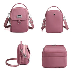 Women's High Capacity Crossbody Bag, Patent Nylon Tote