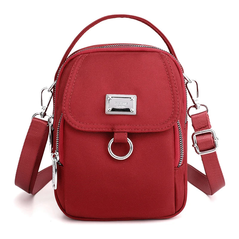 Women's High Capacity Crossbody Bag, Patent Nylon Tote